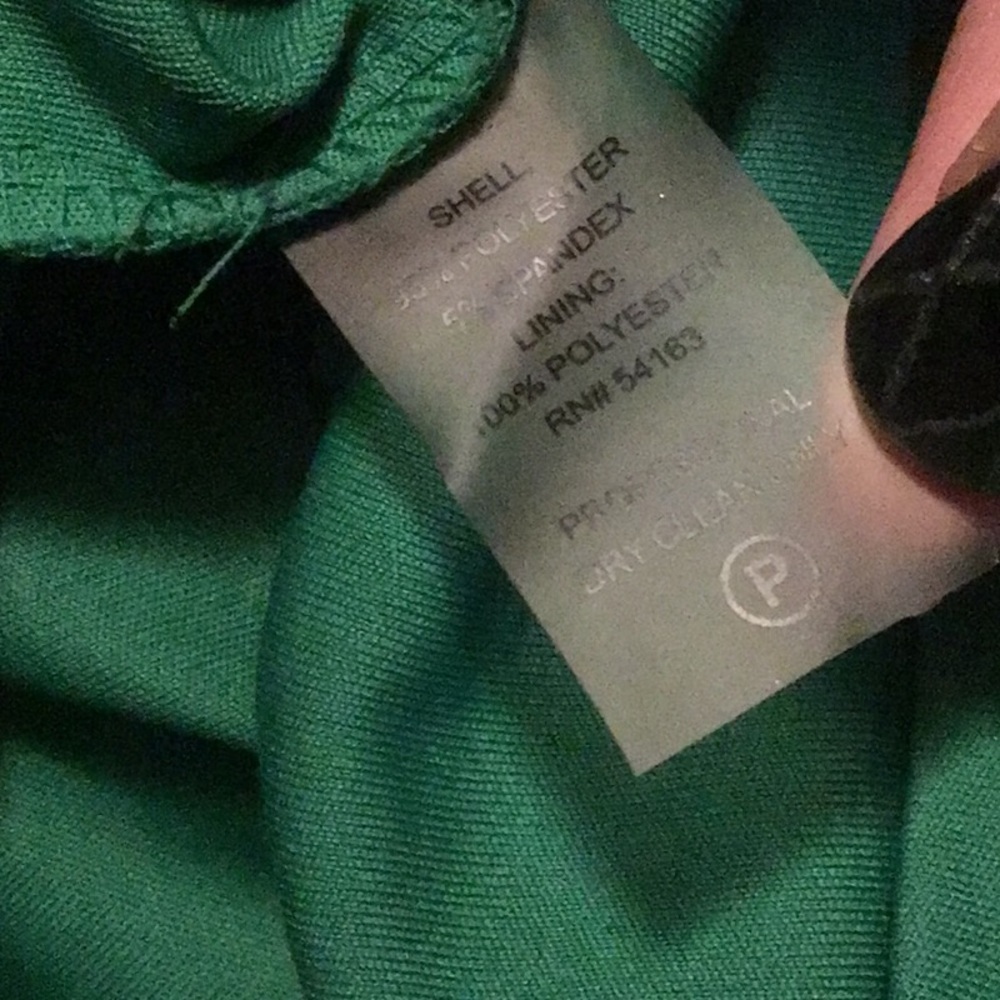 Calvin Klein Green Textured Sleeveless Lined Sheath Dress - Picture 8 of 9